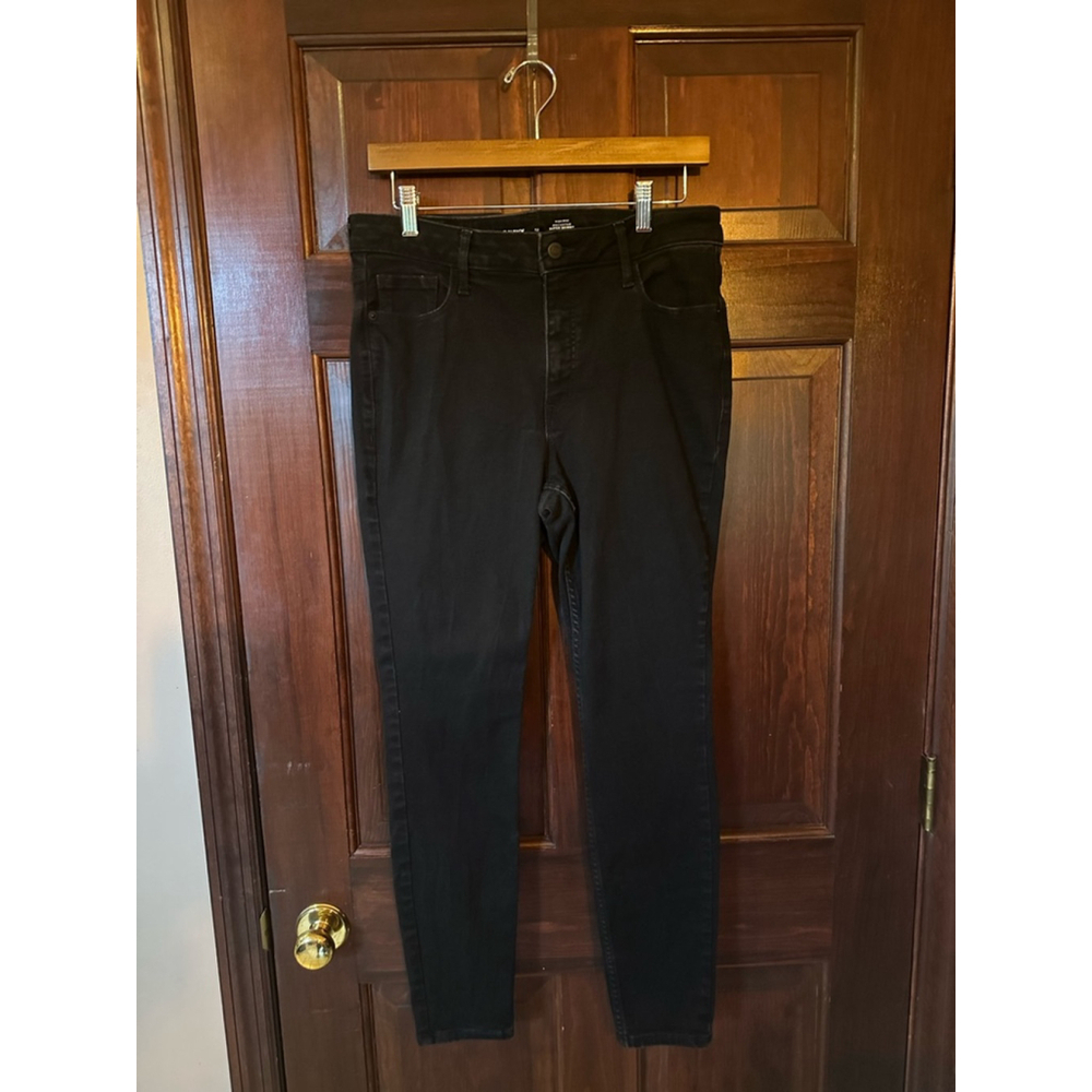 Old Navy Size 12 High Rise RockStar Super Skinny Black Jeans